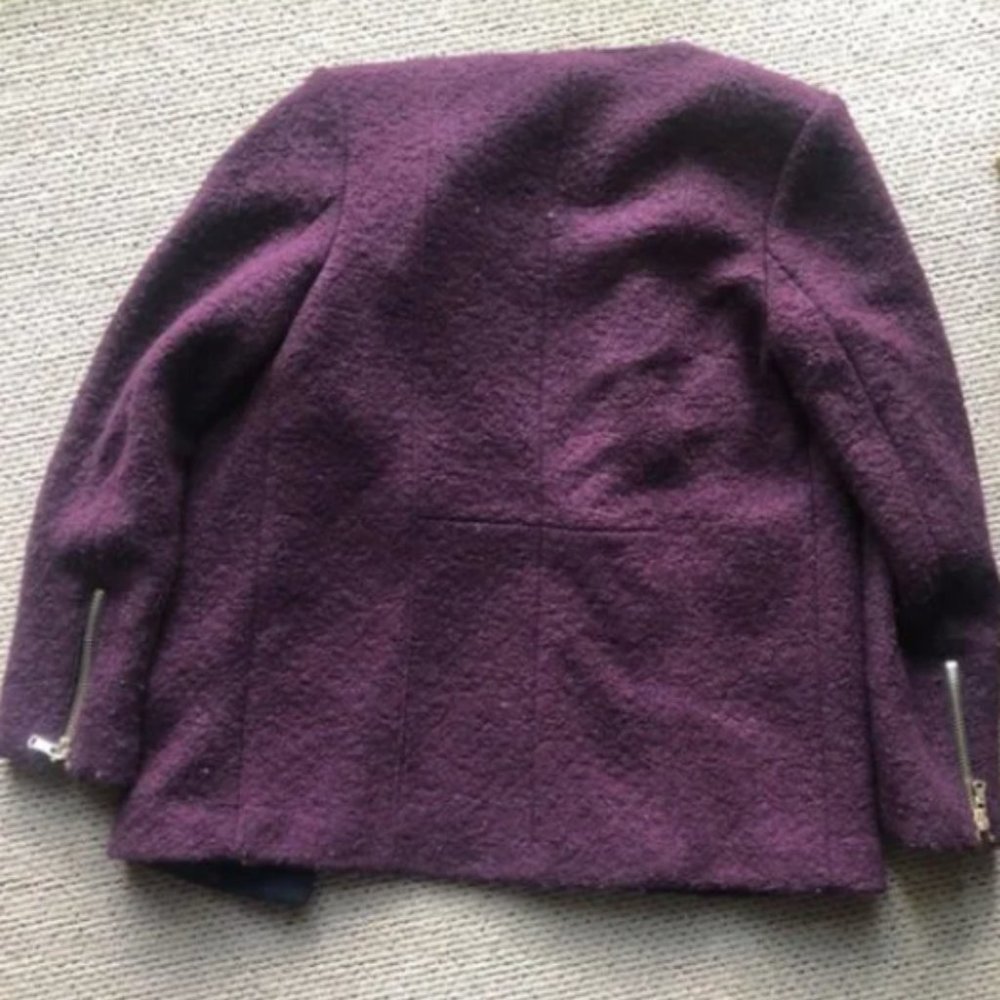 Wool Jacket | Purple Jacket | Winter Jacket | Wool Jacket - Picture 4 of 5